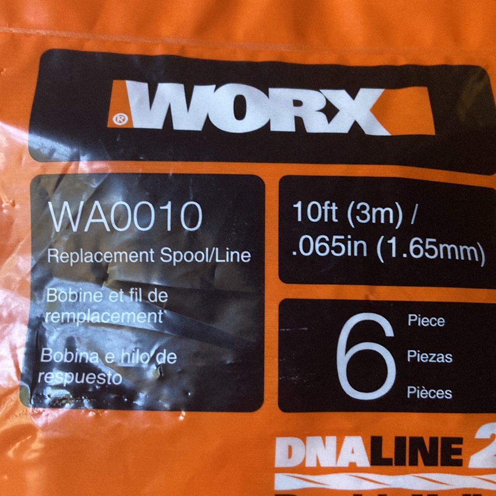 WORX Replacement Spool Line Six (6) pack New never opened - Picture 6 of 6
